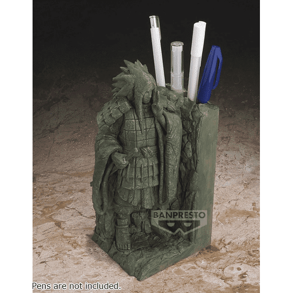 Banpresto Naruto FiguLife Uchiha Madara Figure Pen Stand Bookend, The Final Valley Anime Collectible Statue 19 cm