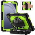 thumbnail image 2 of Funda Resistente a Golpes para Samsung Galaxy Tab A9+, Silicona Anti-caída + Funda Protectora de Capa de PC con Asa Giratoria de 360°, Soporte, Correa para el Hombro, Amarillo, para Galaxy Tab A9+, 2 of 8