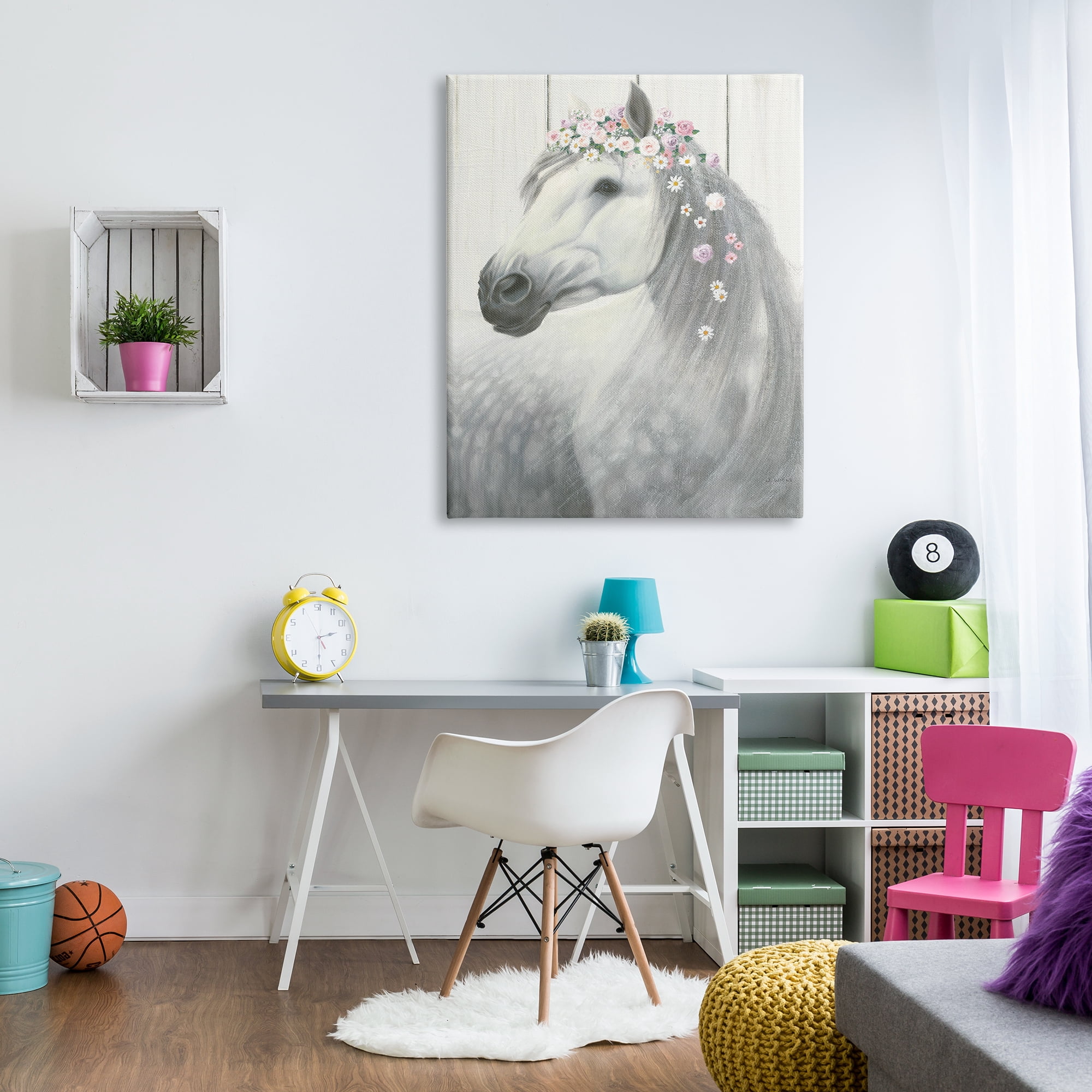 Stupell Industries Spirit Stallion Horse with Flower Crown Canvas Wall Art by James Wiens