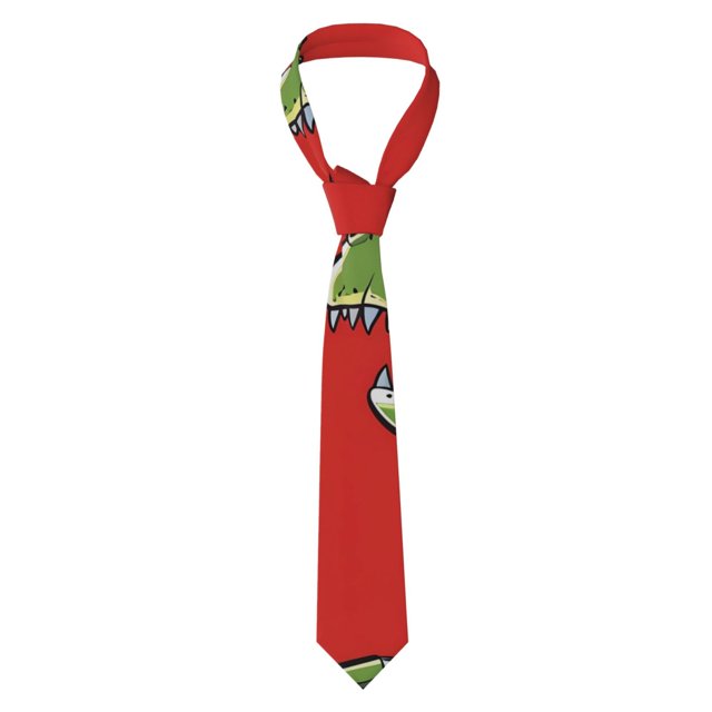 Fotbe Cool Crocodile With Sunglasses Corbata Clásica para Hombre con Estampado – Corbata de Seda Jacquard Tejida, para Negocios, Bodas y Eventos Formales