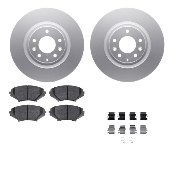 Dynamic Friction Company Front Geospec Brake Rotors with 5000 Advanced Brake Pads includes Hardware 4512-80070