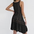thumbnail image 6 of Nfurl Women's Beach Cover up Dresses Elegant Hollow Out Sleeveless Swimsuit Coverups Casual Summer Vacation Swimwear Crochet Cover ups Black M, 6 of 6
