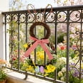 thumbnail image 2 of Easter Wreath For Front Door 18.9 in Bunny Shaped Plastic Spring Decoration With Multicolor Design, 2 of 6