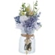 thumbnail image 1 of 1 juego de flores artificiales falsas con jarrón, ramo artificial, decoración de flores de escritorio, 1 of 5
