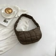 thumbnail image 4 of Women Shoulder Bags Cloth Quilted Simple Solid Color Shopping Bag (Black), 4 of 10