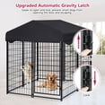 thumbnail image 4 of Jhsomdr Large Outdoor Dog Kennel, 4.2ft x 4ft x 4.5ft Metal Dog Fence with UV-Resistant Oxford Cloth Roof, 4 of 11