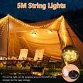 thumbnail image 2 of Yoobao LED Camping Lantern Rechargeable 4000mAh, 2-in-1 Solar Outdoor Camping String Lights with 16.4FT Cables IPX5 Waterproof for Tent Power Outage Emergency, Warm White, 2 of 8