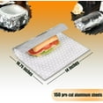 thumbnail image 2 of 150 sheets Insulation Sandwich Wrapping Paper Aluminum Foil Sheets - 10 3/4" x14" - Aluminum Foil Sandwich Wrap Sheets For Sandwich Wraps, Burritos and BBQ, 2 of 4