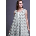 thumbnail image 3 of Bimba White18 Butterfly Clock & Sleeveless Night Gown For Womens Cotton Printed Nightwear Ladies Sleepwear X-Large, 3 of 6