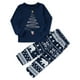 thumbnail image 3 of Pijamas navideños familiares a juego Sinhoon, pijamas para papá, mamá y niños (azul, para niños de 6 a 7 años), 3 of 8