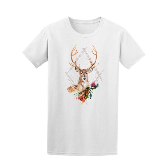 Deer With Golden Antlers Tee Men's -Image by Shutterstock