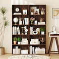 thumbnail image 6 of Costway 5-Shelf Storage Bookcase Stand Modern Multi-Functional Display Cabinet Walnut, 6 of 10