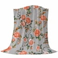 thumbnail image 6 of Red Rose Blanket Soft Cozy Warm Throw Blanket for Couch, Plush Fuzzy Flannel Fleece Blankets for Sofa, Farmhouse Romantic Botanical Floral Vines Bed Blankets Lightweight Gifts for Women, 50"x80", 6 of 9