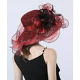 thumbnail image 4 of Women Organza Fascinator Hat Floral Tea Party Wedding Hat, 4 of 5