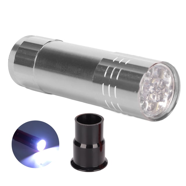 Lámpara LED de luz fría para probar huevos, incubadora de huevos de pato, ganso, codorniz y aves (plata)