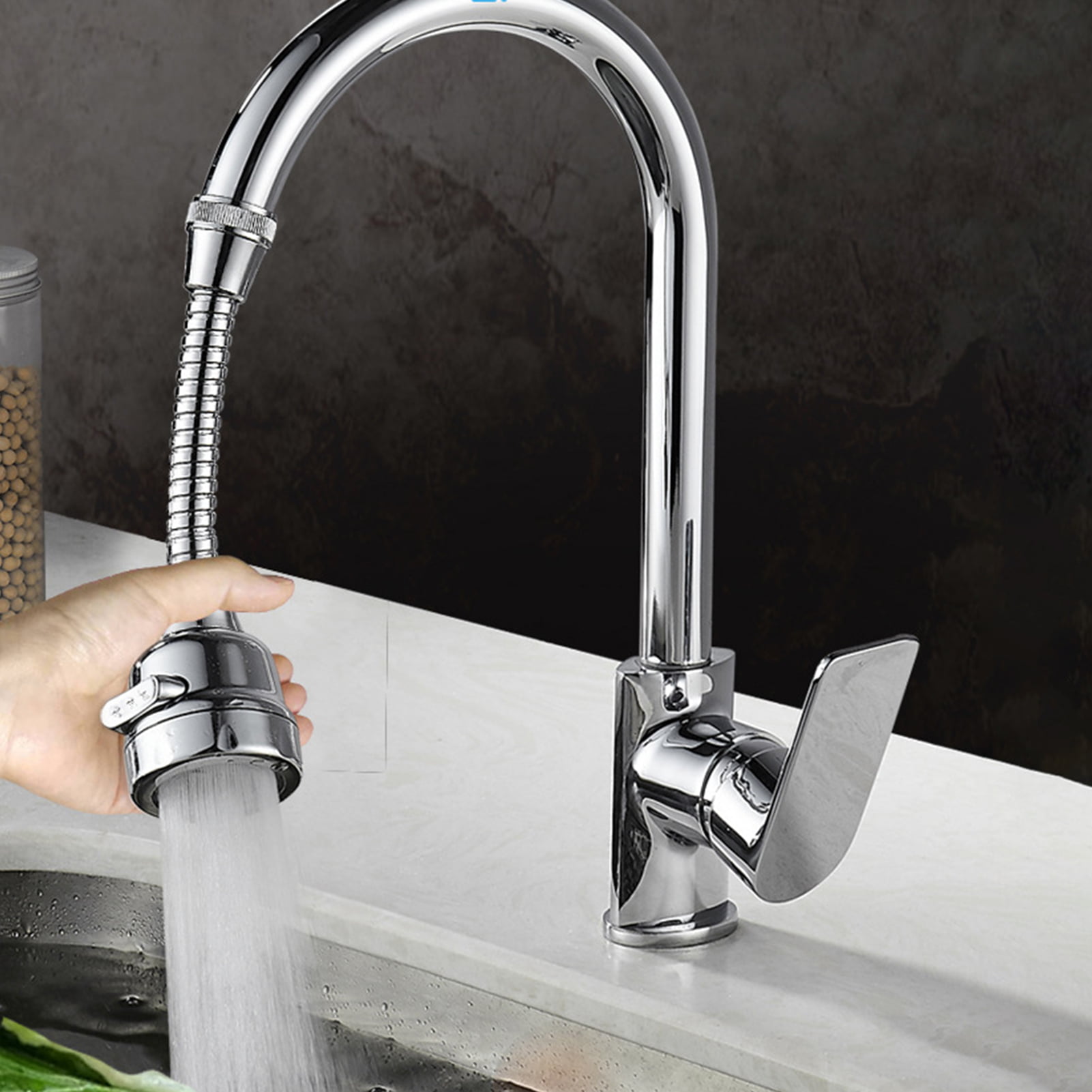 Details about   Splash Proof Spray Head  Replacement 360° Rotationl Kitchen Sink Faucet Tap Part 