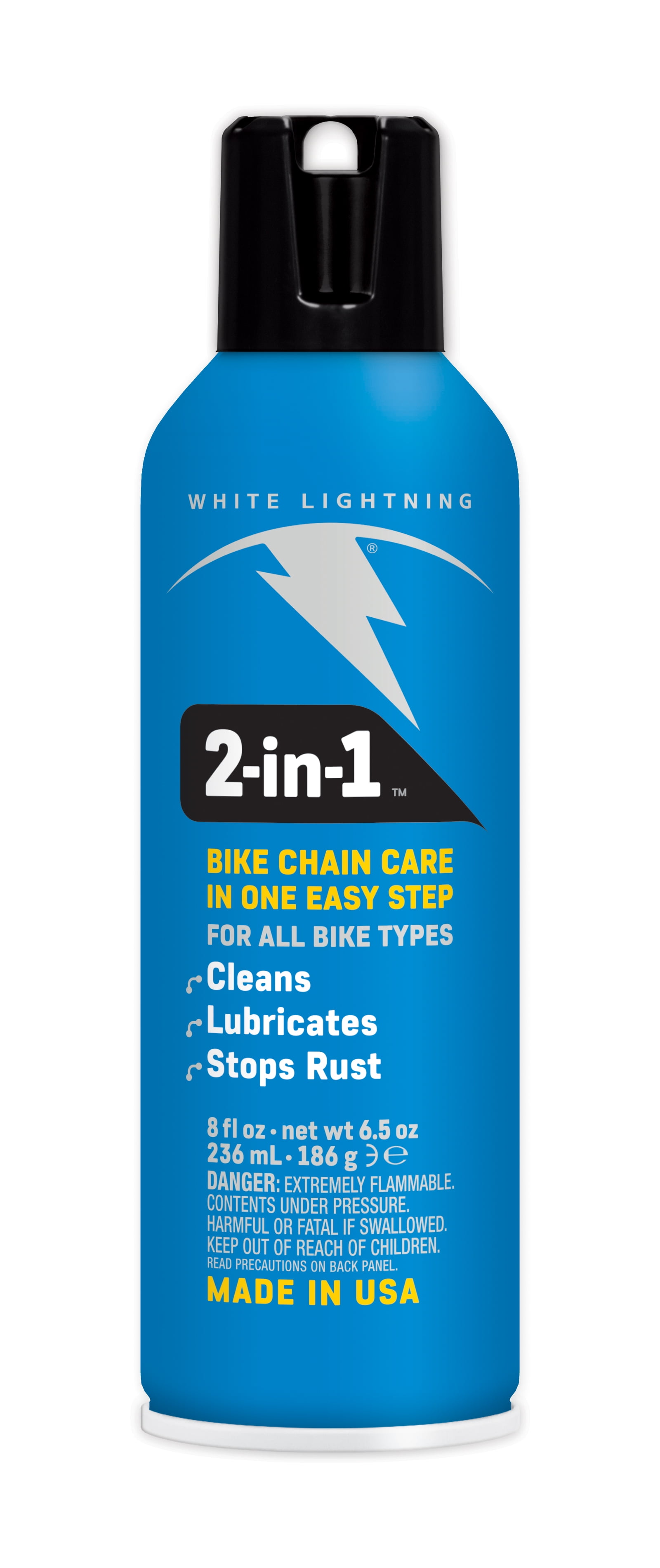 White Lightning 2-in-1 Bike Care 8 Oz. Lubricant and Degreaser