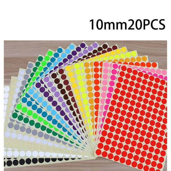 CCOCC 3300 Pcs Dot Stickers Round Colored Dot Stickers Removable Adhesive Label Stickers for Family Office and Study 0.4"