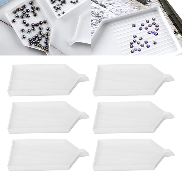 Bandeja de diamantes de imitación 6 piezas Bandeja de clasificación de cuentas Organizador de bandeja de pintura de diamantes de imitación Kits de herramientas de pintura de ANGGREK Otros