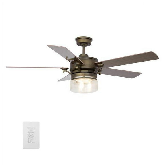 Carro Alexia 52-inch Smart Ceiling Fan with wall control Oil Rubbed Bronze Finish