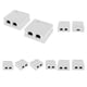 thumbnail image 1 of 10x Cat5e Doble Port Superficie Mount Outlet Box Placa De Cara + Combo De Backbox Sunnimix Placa de cara de 2 puertos, 1 of 8