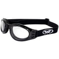thumbnail image 1 of Global Vision Adventure Foldable & Padded Motorcycle Goggles Black Frame with Clear Lens, 1 of 6