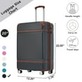 thumbnail image 2 of 20" Luggage With TSA Lock, ABS Lightweight Suitcase, Vintage Carry On Luggage With Silent Spinner Wheels For Men Women, 2 of 8
