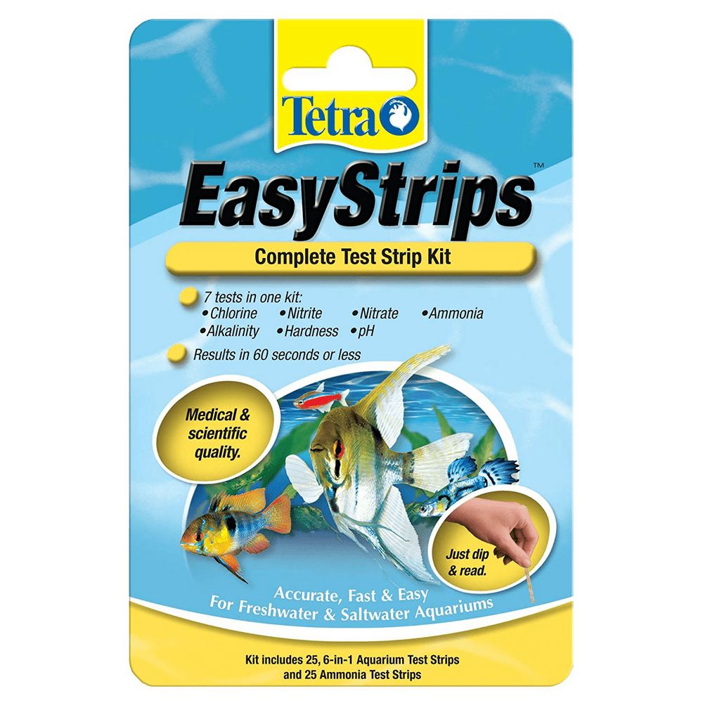 Tetra EasyStrips 25 Count, Complete aquarium Test Strips, Water Testing