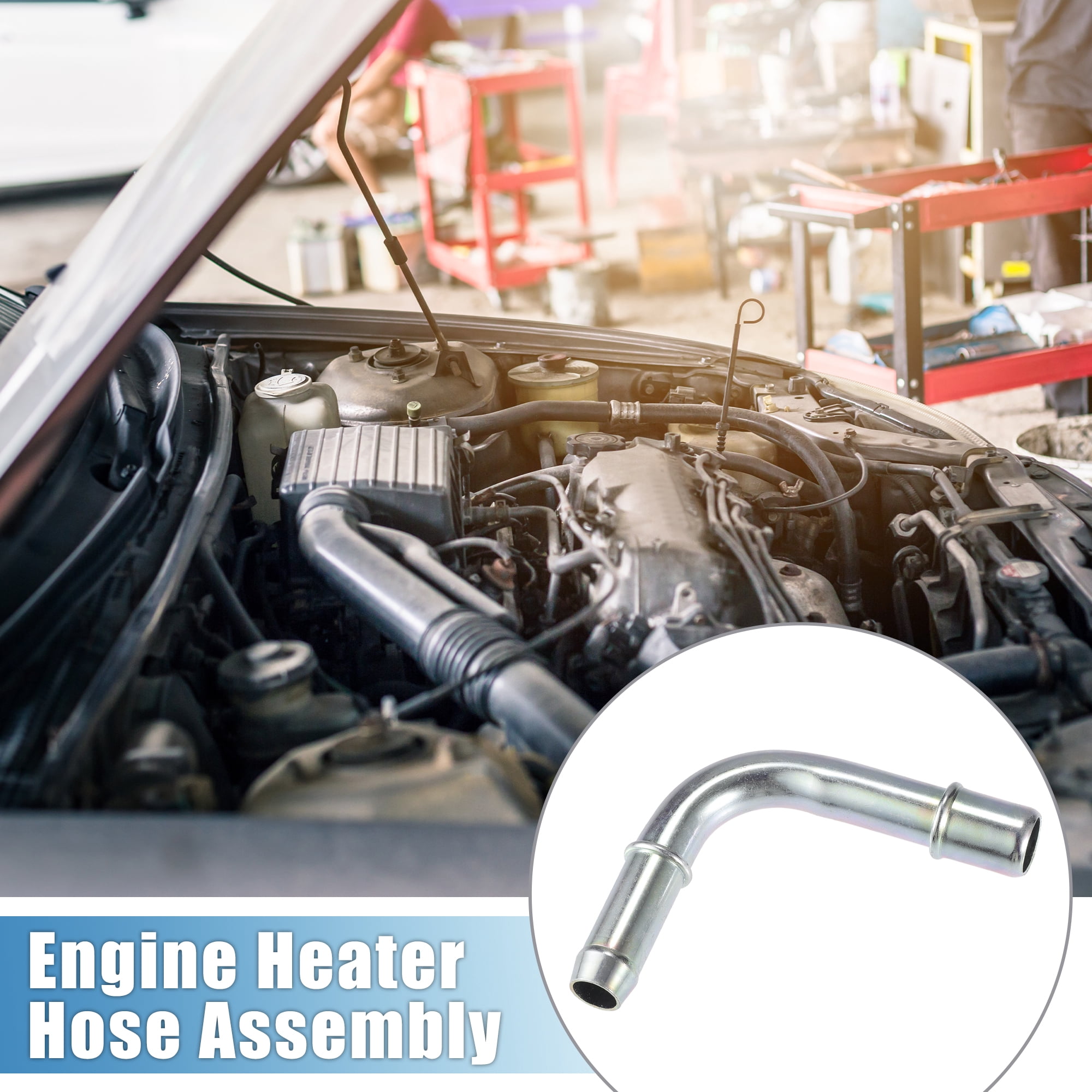 Unique Bargains F75Z8555AB Engine Heater Hose Assembly for Ford F-150 4.2L 1997-2004