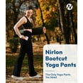 thumbnail image 2 of Cotton Bootcut Yoga Pants Size 10, Height: 5'0" - 5'2" | 28" Inseam Black, 2 of 6