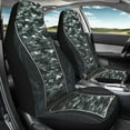 thumbnail image 3 of Yuyamidu Deep Green Camo Auto Seat Covers Camouflage Bucket Front Seats Cover for Cars Full Set of 2, Fit for Cars, SUV, Truck, Sedan, 3 of 7