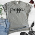 thumbnail image 2 of Preggers T-shirt, Unisex Women's Shirt, Pregnancy Shirt, New Mom Shirt, Baby Announcement Shirt, Dark Heather Gray, X-Large, 2 of 6