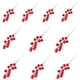 thumbnail image 2 of Christmas Red Berry Branch Decoration | Faux Red Fruit Spray | 12-Pack | Snow Frosted Artificial Berry Stem | Flexible Bendable Branches | 8in Length | Plastic Material | Holiday Tree Wreath Decor |, 2 of 8
