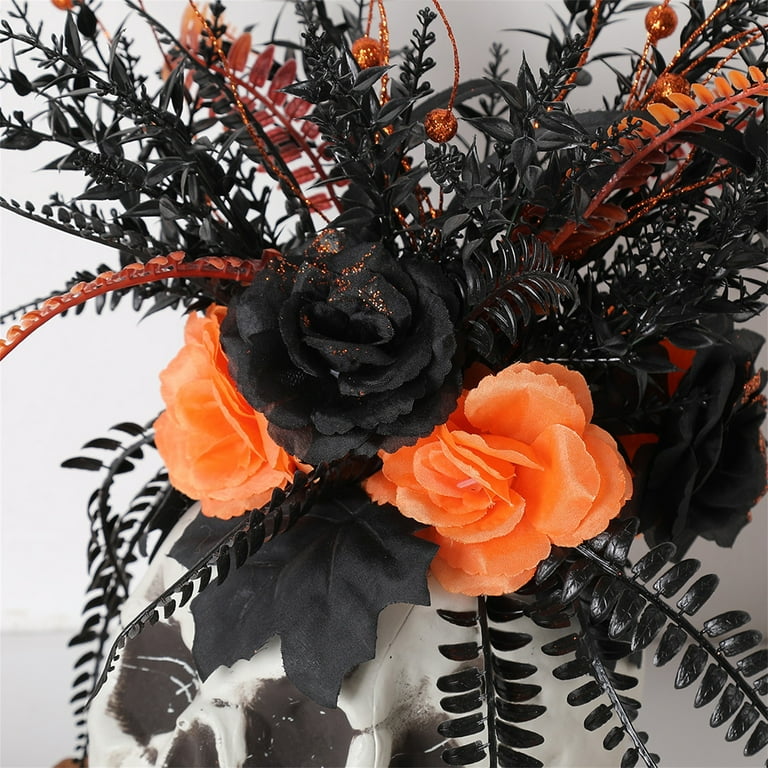 Orange Halloween Pot Arrangement Orange Halloween Pot Arrangement