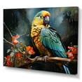thumbnail image 2 of Designart "Melodic Verdant Parrot" Parrot Wall Decor, 2 of 7
