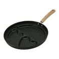 thumbnail image 2 of Sartén dividida para huevos y filetes, 3 en 1, multifuncional, evita que se peguen. Ideal para cocinar huevos y filetes de res en casa., 2 of 14