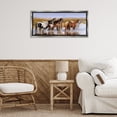 thumbnail image 4 of Stupell Industries Rustic Lodge Horse Herd in River Gray Floating Frame Canvas Art, 31 x 14, by Victoria Schultz, 4 of 8