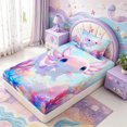 thumbnail image 2 of Manfei Ocean Axolotl Twin Fitted Sheet,Colorful Amphibian Bedding,2-Piece,1 Fitted Sheet and 1 Pillowcase, 2 of 6