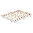 thumbnail image 2 of PAPROOS Queen Size Bed Frame, New Upgraded Wood Platform Bed with Strong Wooden Slats and Solid Wood Legs, Modern Floating Platform Bed Frame for Teens Adults, No Box Spring Needed, White Washed Color, 2 of 9