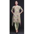 thumbnail image 5 of Bimba Yellow Leaves & Primula Floral Printed Tops For Women Asymmetric Kurti Summer Dress For Girls Medium, 5 of 6