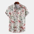 thumbnail image 4 of Camisa informal de manga corta con estampado hawaiano para vacaciones en la playa para hombre, holgada, de gran tamaño, para verano, 4 of 5