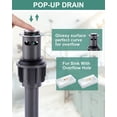 thumbnail image 6 of Wowow 8 in. Widespread Double Handle Bathroom Faucet with Pop-Up Drain Kit and Supply Lines Included in Brushed Nickel, 6 of 7