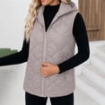 thumbnail image 5 of Cmfcve Plus Size Hooded Puffer Vest for Womens Full Zip Sleeveless Quilted Vest Winter Warm Outerwear Jackets with Zipper Pockets, 5 of 7