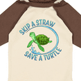 thumbnail image 4 of Inktastic Skip a Straw Save a Turtle with Cute Green Sea Turtle Boys or Girls Long Sleeve Baby Bodysuit, 4 of 5