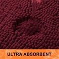 thumbnail image 4 of Smiry Bathroom Rugs Sets 2 Piece, Soft Absorbent Chenille Bath Rug Set, Non Slip Machine Washable Shaggy Bath Mats for Tub, Shower, and Floor (30x20+24x16, Wine Red), 4 of 7
