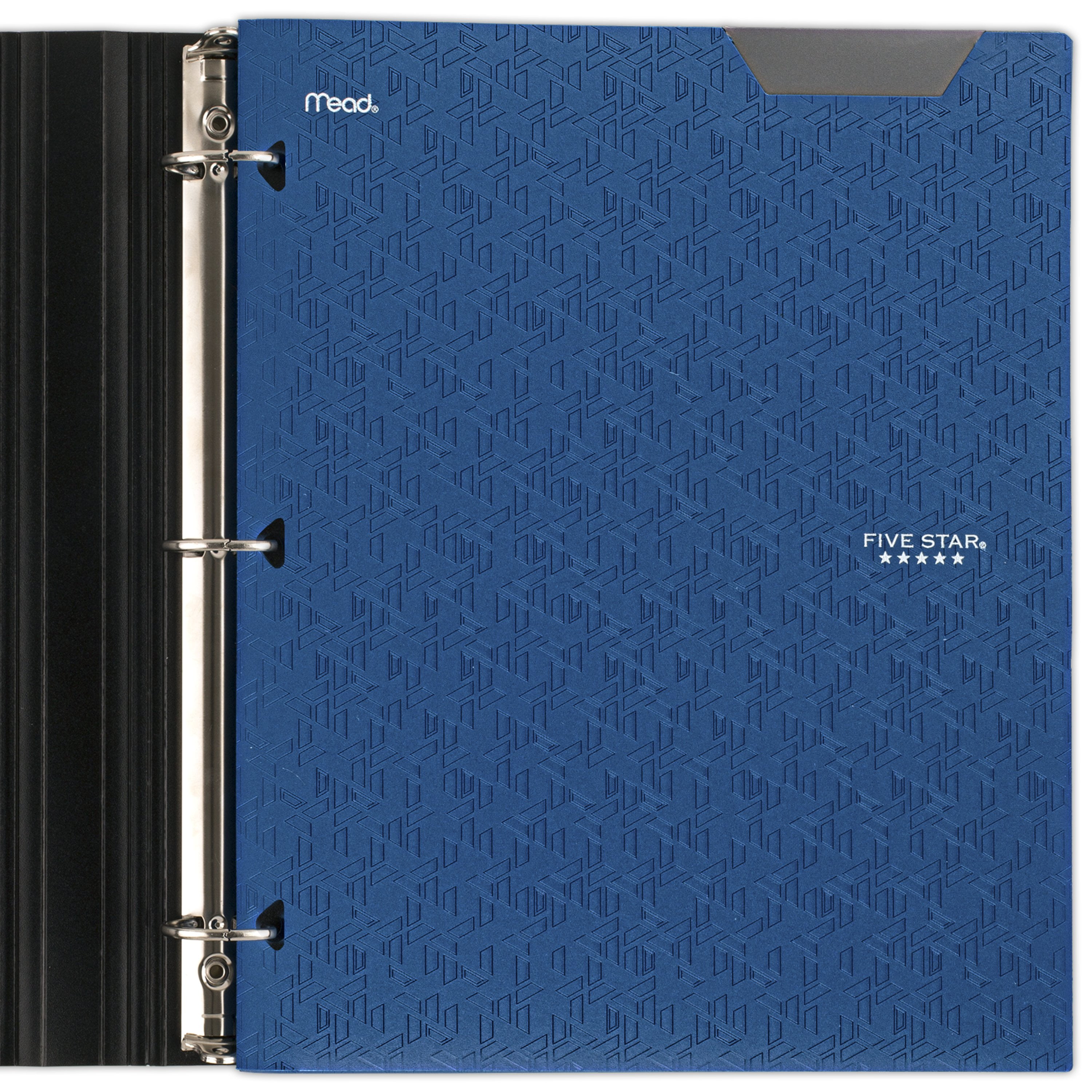 (2 pack) Five Star 2-Pocket Stay-Put Plastic Folder, Pacific Blue (333420A-WMT22)