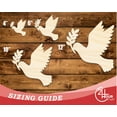 thumbnail image 3 of Unfinished Wood Dove and Olive Branch Shape 6" / 1/8", 3 of 3