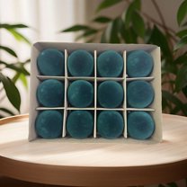 FlareFable 3" Carving Velvet Christmas Tree Balls Hanging, Real Touch Christmas Ball Bauble Ornament, Flocked Christmas Tree Balls Decoration, Perfect Gift for Fall Decor & Christmas Decoration