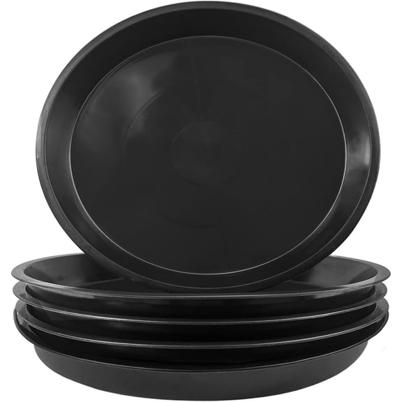 5 Pack 4 10 12 14 16 18 20 22 Inch Plant Saucer, Trays for Pots, Large Plastic Saucers Indoors, No Holes Planter Drip Tray (14inch)
