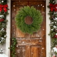 thumbnail image 6 of Sulaicai 15'' Real Touch Artificial Cedar Wreath, Faux Christmas Wreaths for Front Door, Faux Pine Green Wreath for Home, Holiday, Fireplace, Mantle,Wall, Windows, Xmas, Outdoor Decoration, 6 of 6